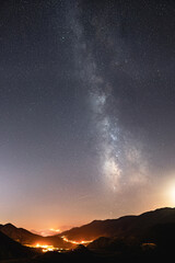 The moment the Milky Way a village in Turkey