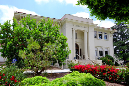 Glendora (LA County), California &ndash; May 18, 2024: Glendora City Hall located at 116 E Foothill Blvd, Glendora