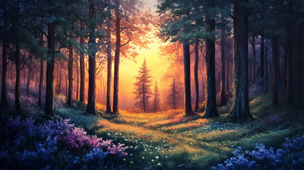 Obraz premium 自然と夕暮れ