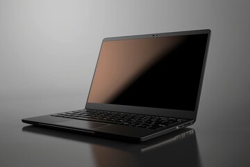 Modern Minimalist Laptop with High-Resolution Blank Screen in Sleek Design
