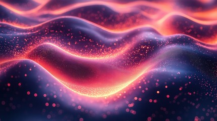 Fototapeta premium Vibrant Waves of Light A Mesmerizing Dance of Color and Motion in Abstract Digital Art