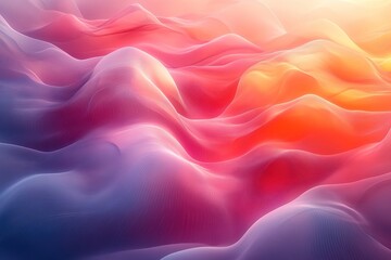 Obraz premium Abstract wavy background with vibrant pink, orange and blue colors.