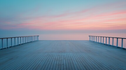 Obraz premium Tranquil Dawn on an Empty Cruise Deck