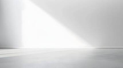 Minimalist White Background with Soft Reflections and Lighting for Product Display