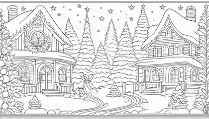 Obraz premium Weihnachten Ausmalbilder für Kinder