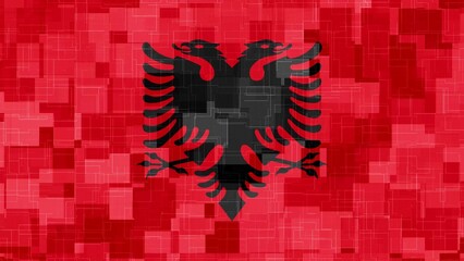 Albania flag wallpaper technology background