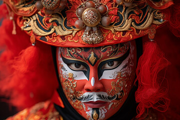 Fototapeta premium Traditional chinese carnival for new year lunar calendar celebration made with Generative AI tools