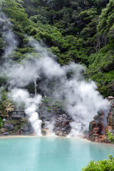 Beppu Sea Hell Hot Spring, photographed in Oita, Kyushu, Japan