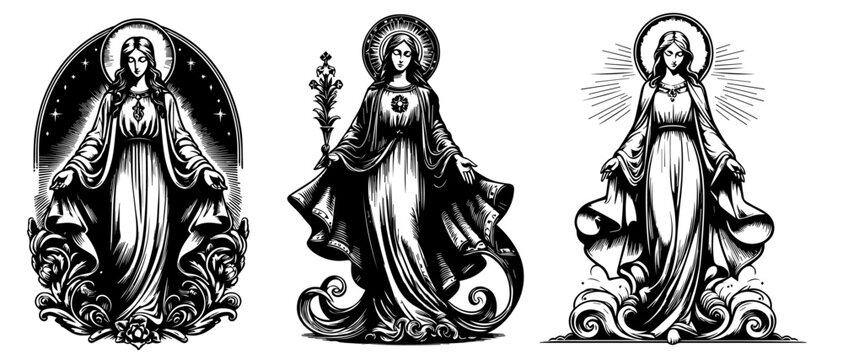 Our Lady Virgin Mary vector