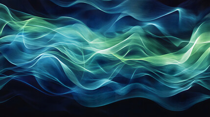 Fototapeta premium Abstract Waves in Blue and Green Hues
