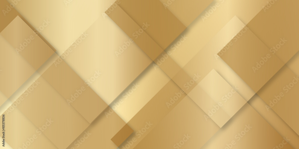 Leinwandbilder Abstract golden gradient triangle background. Modern Style Triangle Shaped Translucent Overlapping Planes Geometric Shapes Pattern Colorful abstract geometric background for business Design Template.	