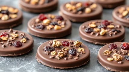 Delicious chocolate mendiants.