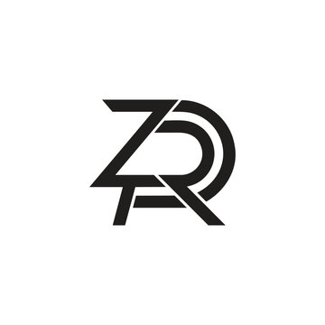 letters rdz simple geometric linear logo vector
