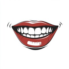 Naklejka premium minimalistic vector illustration of a womans smile