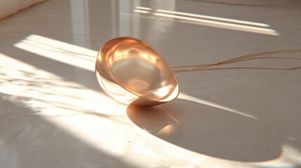 Obraz premium Elegant Gold Bowl in Soft Natural Light
