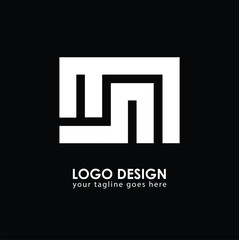 Obraz premium MN NM Logo Design, Creative Minimal Letter NM MN Monogram