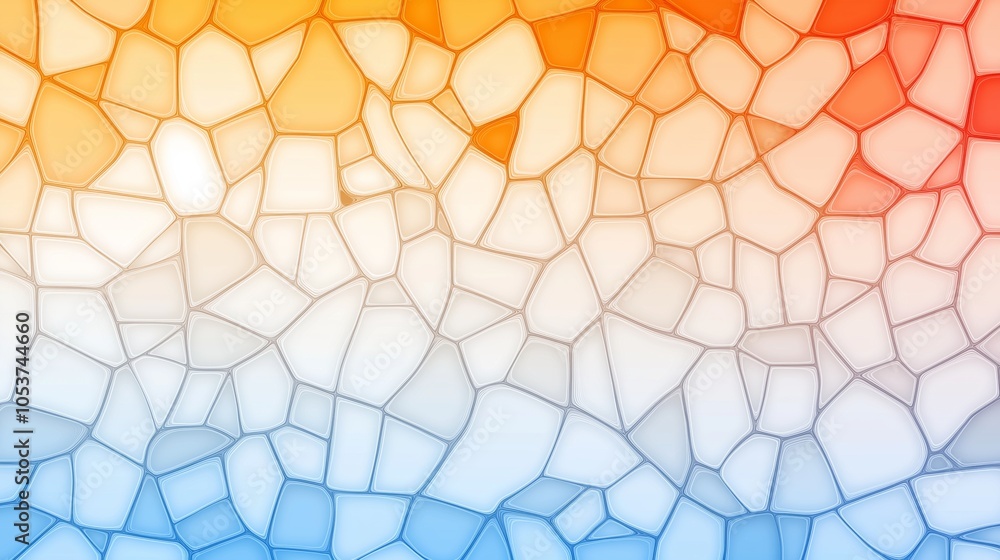 Poster abstract attractive background consisting of pieces of multicolored mosaic glass and rays of light. 
