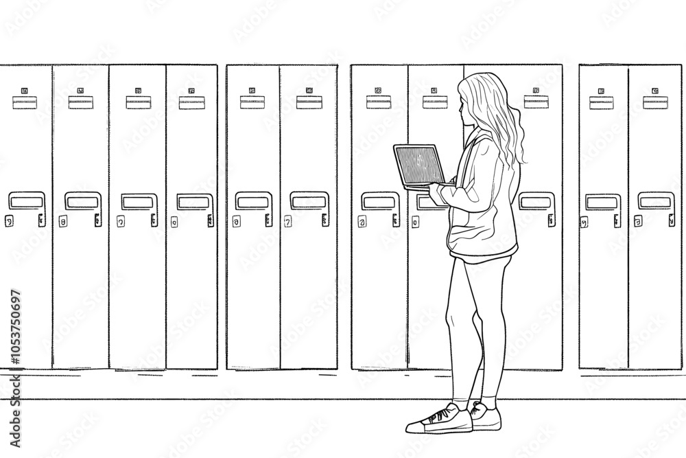 Poster isolated logo of an engineer programmer holding a laptop. data center, server cabinet. digital techn