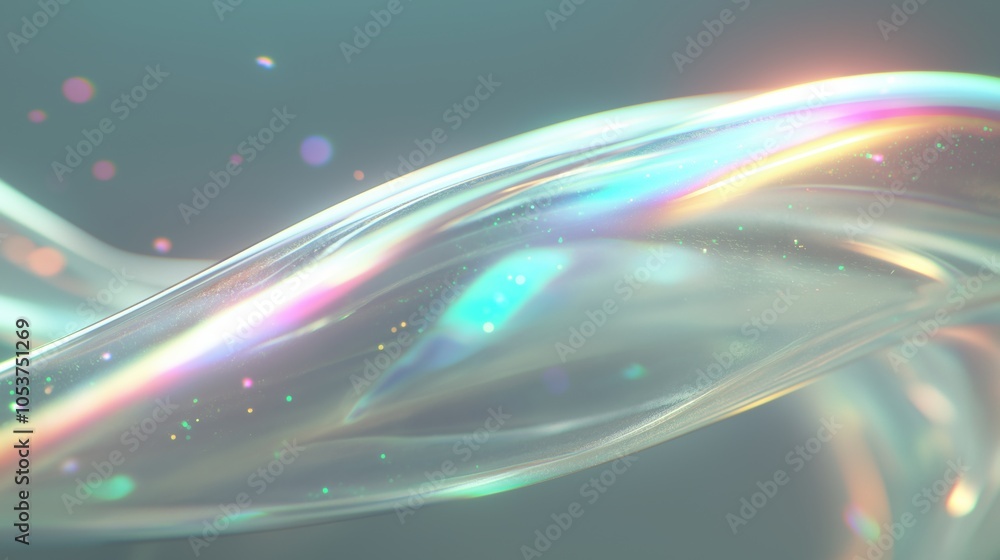 Poster stylish abstract background with wave lines and multi-colored tones