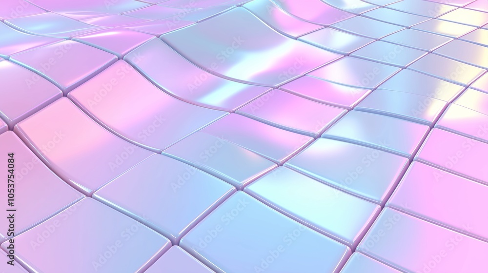 Poster stylish abstract background with wave lines and multi-colored tones