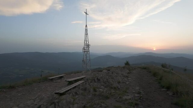 Smerek Peak on Bieszczady mountains, Poland. Part of Carpathians.