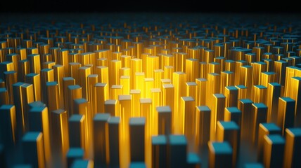 Obraz premium Abstract Leadership in Glowing IoT Network
