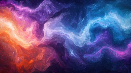 Obraz premium Colorful pink and blue smoke clouds on dark background, Ai Generation