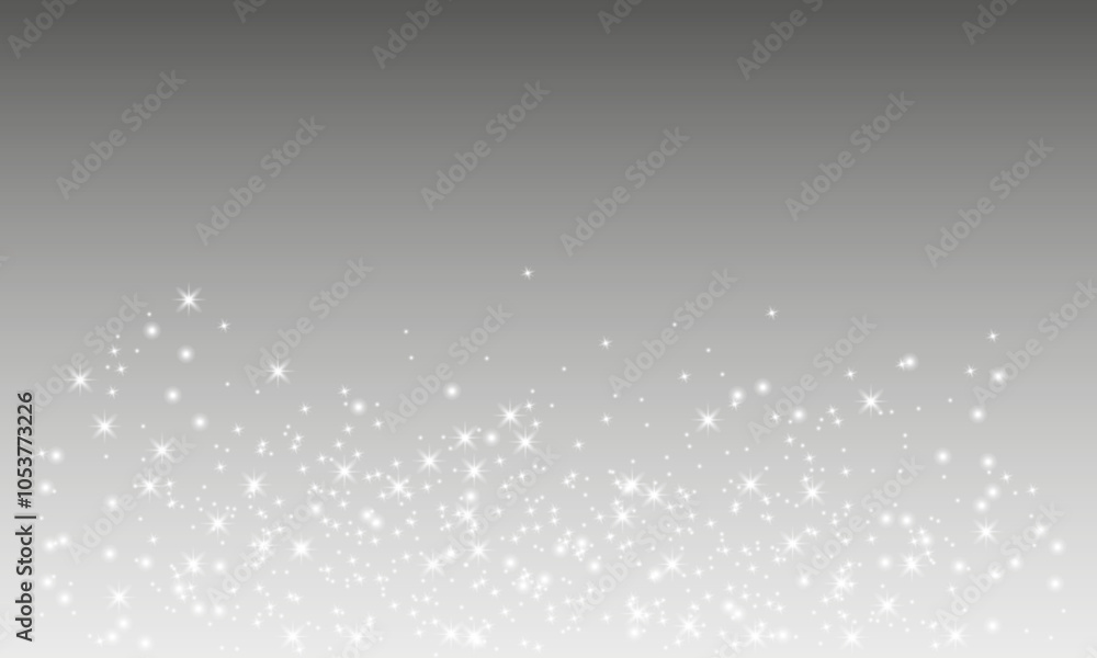 Poster glittering vector dust on transparent background. glittering white lights. christmas holiday glow pa