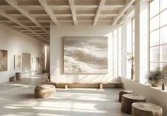 Minimalist Gallery Interior.