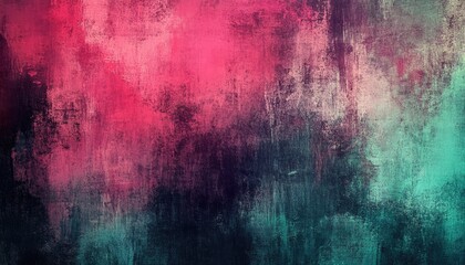 Fototapeta premium Abstract Textured Background with Pink, Teal, and Black Hues