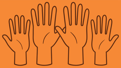Obraz premium Close-up of Hands in Warm Orange Hues: A Versatile Image for Wellness, Meditation, and Creative Projects