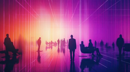 The Futuristic Neon Silhouettes