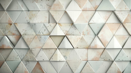 Fototapeta premium Ornament of various triangles with tiles wallpaper
