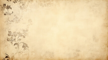 A simple yet elegant design with floral accents in the corners of vintage-style paper, offering a classic and refined appearance.