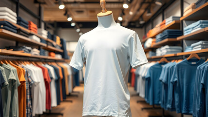 Obraz premium T-Shirt mock up template,. plain t-shirt mockup in many color.