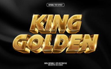 King golden 3D editable text effect