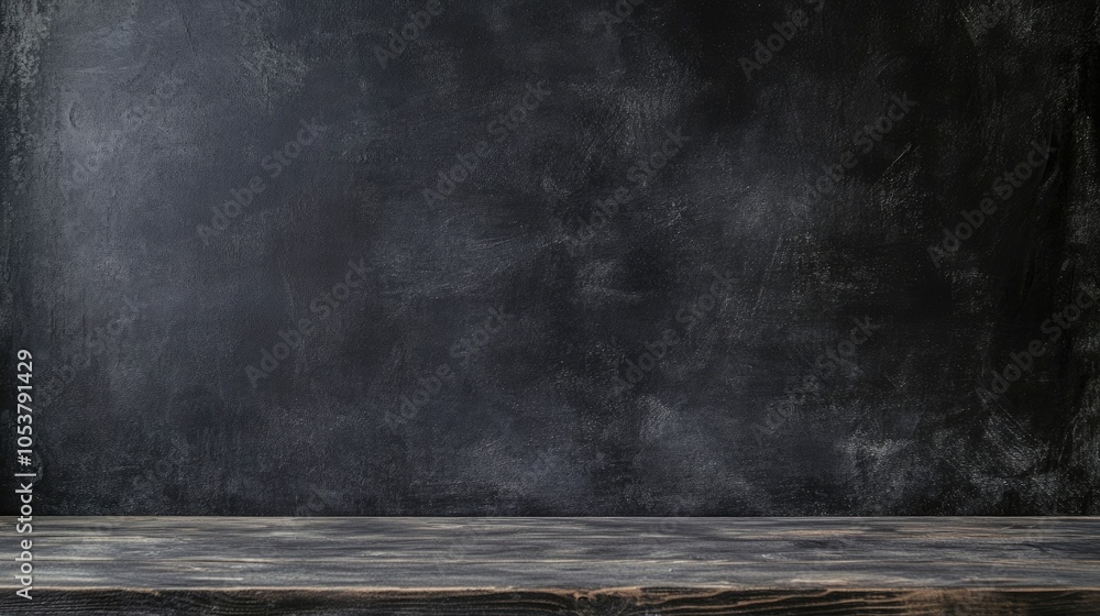 Poster dark textured chalkboard and blackboard backdrop suitable for showcasing products in a studio enviro