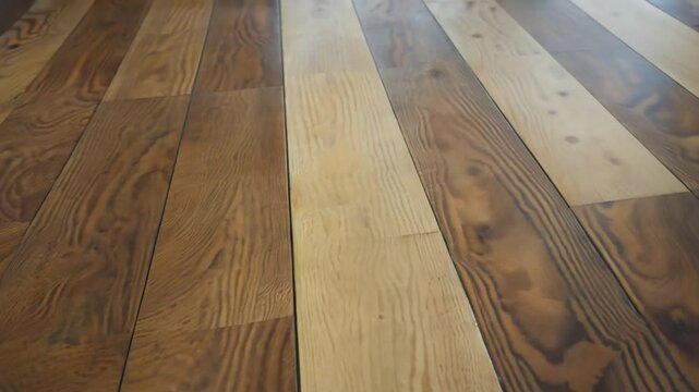close-up texture of wooden parquet with natural pattern. Video 4k