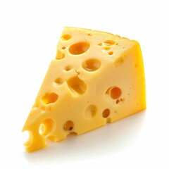 piece of cheese isolated on white background