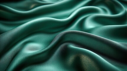 Fototapeta premium Emerald Silk Fabric Texture