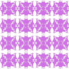 seamless pattern with white ribbon on purple background