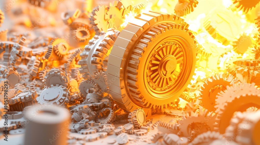 Aufkleber breaking into the golden safe - inflation alert in 3d c4d style with high luminosity and 32k resolut