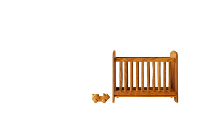 Crib baby toy isolated on transparent background, PNG  