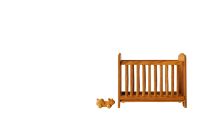 Crib baby toy isolated on transparent background, PNG  