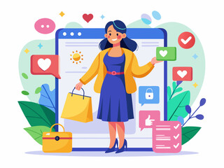 girl with shopping bags