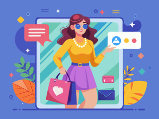 girl with shopping bags