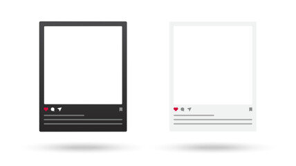 Black and white theme social media post template