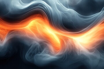Abstract swirling fire and smoke design.