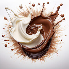 chocolat, lait, aliment, dessert, liquide, bonbon, brun, crême, lait, clapoter, blanc, cacao,...