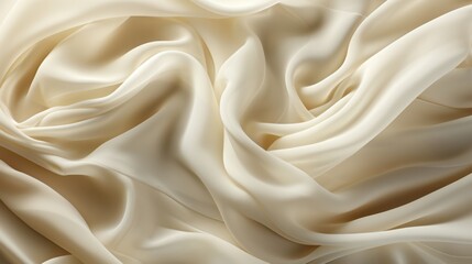 Obraz premium Draped Cream Fabric With Gentle Folds And Light Reflecting Off The Surface